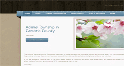 Desktop Screenshot of adamstwpcambria.com